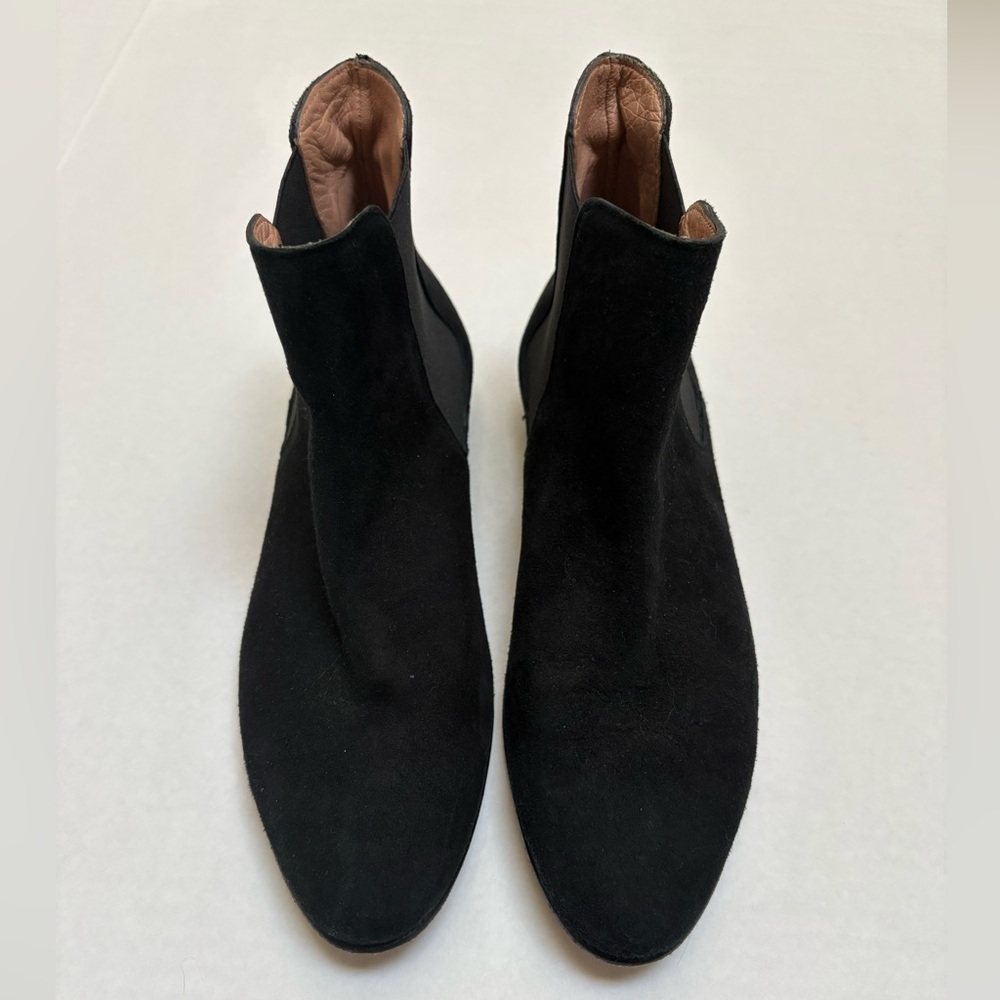 Barneys NY Suede Black Ankle Booties, size 8.5